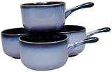 Sango Nova Blue Onion Soup Bowls, Set of 4