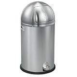 Polder Step Bullet Trash Can - Brushed Stainless