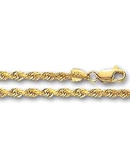 14K Yellow Gold Solid Diamond Cut Royal Rope (Width 2.75mm)