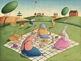 Animal Picnic Stretched Canvas Reproduction by Alison Jay