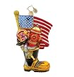 Christopher Radko Glass The Bravest Firefighter Christmas Ornament #1015578