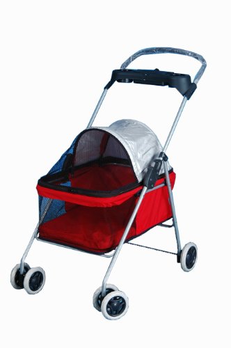 Pet Dog Cat Bed Stroller Carrier Red 503