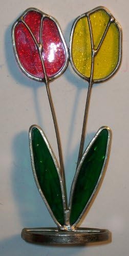 Tulips Yellow & Red Flower Stained Glass