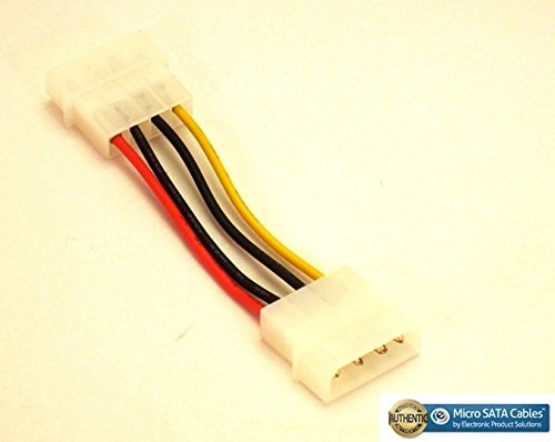 4 Pin Molex Male to a 4 Pin Molex Male Power Cable - 3 Inches