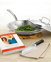 Dr. Weil 12-Inch Wok Set Includes Knife and Cookbook