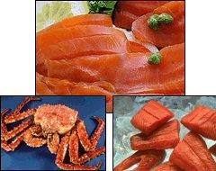 Alaskan Seafood Sampler (Giant King Crab, Wild Alaskan King Salmon Fillets & Lox)