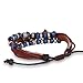 Fashion Plaza Women's Adjustable Leather Bracelet Triple Strands Rivet Charm L131