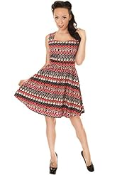 A-line Cotton Vintage Cutout Winter General Print  Dress