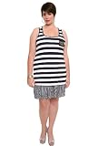 Torrid Plus Size Navy and White-Striped Tank Dress