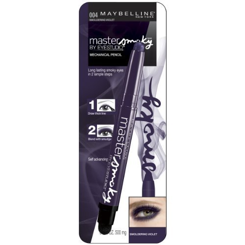 Maybelline New York Eye Studio Master Smoky Shadow Pencil, Smoldering Violet, 0.018 Ounce (Pack of 2)