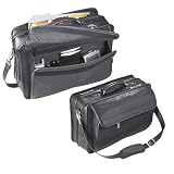 Computer Case,Leather,Padded Inside,16-1/3x6-1/3x12,Black