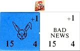 Blue Bad News Rabbit Movement Piece for 1985 Wabbit Wampage Adventure Board Game
