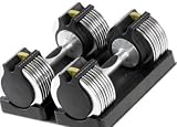 Fusion Space Saver Two 50 lb. Dumbbells with Stand