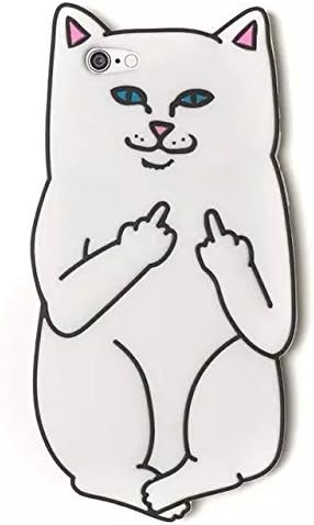 2015 The New Cute 3D Cartoon Animal RIPNDIP cat white Silicone Soft Back Case Cover For iphone5 5s/5c/6 6s/6plus 6splus (Apple iPhone 6 Plus/6s Plus)