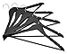 Florida Brands 48 Pack Solid Black Wood Suit Hangers | Standard Size Suit Hangers with Non Slip Bar and Precisely Cut Notches| Polished Chrome Hook |Durable Wooden Hangers