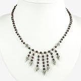 Handmade Garnet And Silver Necklace