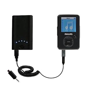 High Capacity Rechargeable External Battery Pocket Charger for the Philips GoGear SA3016 – uses Gomadic TipExchange Technology