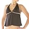 Mossimo® Black: Braided Tankini Swim Top-Brown