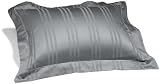 Pinzon Graphite Stripe Jacquard Woven Sateen Sham