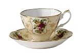 Royal Albert Rose Cameo Collectible Teas Teacup and Saucer, Peach