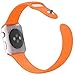 Apple Watch Band - FanTEK Soft Silicone Sport Style Replacement iWatch Strap for Apple Wrist Watch 38mm Models S/M Size (Orange)