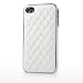 BoxWave iPhone 4 Lush Leather Case - Low Profile, Slim Fit Quilted Leather Snap Shell Cover- iPhone 4 Cases and Covers (Winter White)