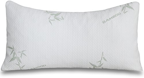 Comfortable Shredded Memory Foam Pillow with Bamboo Cover (KING) - Removable Case - By Utopia Bedding