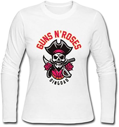 Desic Fashion Guns N'Roses Gun Clown Knife Lady's Pullover Hoodie White XXL