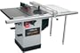 DELTA 36-717 Hybrid 10-Inch Left Tilt 1-3/4-Horsepower Intermediate Saw with 30-Inch Biesemeyer Fence, 2 Cast Iron Extension Wings, Table Board, and Legs, 115/230-Volt 1-Phase
