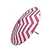 PaperLanternStore.com 32 Inch Fuchsia/Hot Pink Chevron Paper Parasol Umbrella