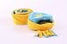Cozyosko Beanie & Scarf 8 mths - 3 years - Aqua with Yellow Stars