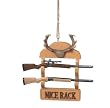 "Nice Rack" Hunting Rifles & Antlers Gun Rack Christmas Ornament 4"