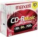 Maxell 10-Pack CDR Recordable Media 80min for Music