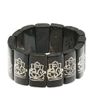 Ganesha Stretchy Bone Bracelet