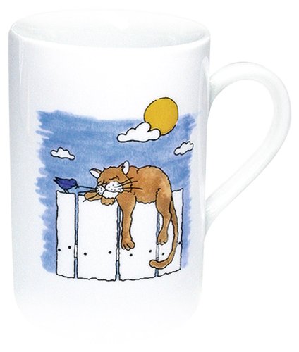 Konitz 10-Ounce Cats By Day Mugs, Assorted, Set of 4