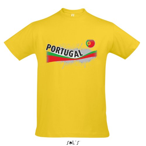 Fanshirt Herren PORTUGAL Ländershirt EM / WM Trikot S-XXL , Gold , XXL