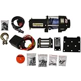 SuperATV 3500-W-N 3500lb Electric Winch With Synthetic Rope And Roller Fairlead