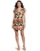 Vince Camuto Women's Tie Dye Deep V-Neck Dress, Salmon, 2