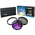 Polaroid 58mm HD Multi Coated Glass 3 Piece Filter Kit with Case