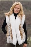 Women's Cat Lynx Vest with Fox Tuxedo