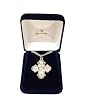 Pack of 2 Sterling Silver Religious Four-Way Cross Pendant Necklaces 18"