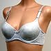  : Art-Beau Grey Floral Soft fit Bra #6843 sz 36A