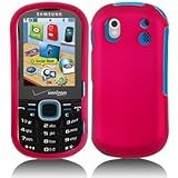 Premium - Samsung U460/Intensity II Rubber Rose Pink Cover - Faceplate - Ca ....