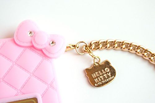 Trendyz Hello Kitty Iphone 6 6S protector Slim Silicone Handbag Case Cover w/ Genuine Swarovski Crystals (Iphone 6 (4.7") Light Pink