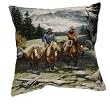 Clear Water Crossing Western Cowboy Horse Decorative Accent Throw Pillow 17"