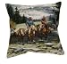 Clear Water Crossing Western Cowboy Horse Decorative Accent Throw Pillow 17"