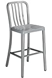 Sandra Counter Stool With Aluminum Seat, NONSWVL/METAL, BRUSHED ALUMINM