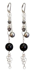 Black Tie Chain Earring