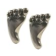 Stud Earrings Sterling Silver - Feet