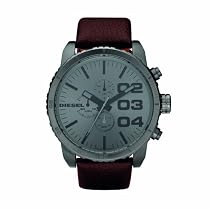 Diesel - DZ4210 - Montre Homme - Quartz Analogique - Cadran Gris - Bracelet Cuir Marron